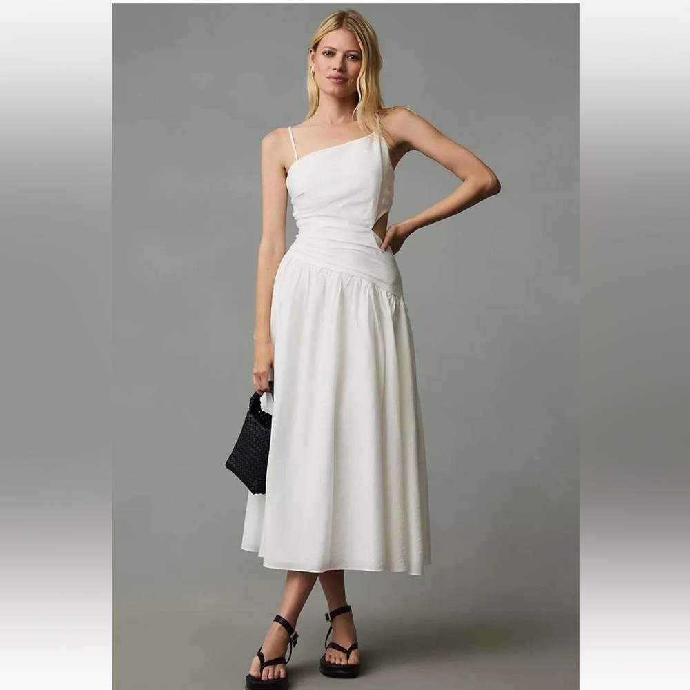 Anthropologie Moon River Asymmetrical Cutout Dress